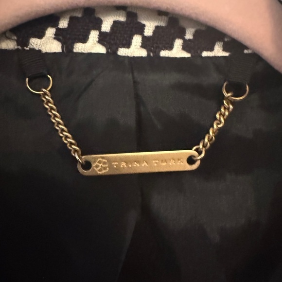 Trina Turk Chic Black and White Houndstooth Jacket classic elegant feminine - Picture 11 of 11